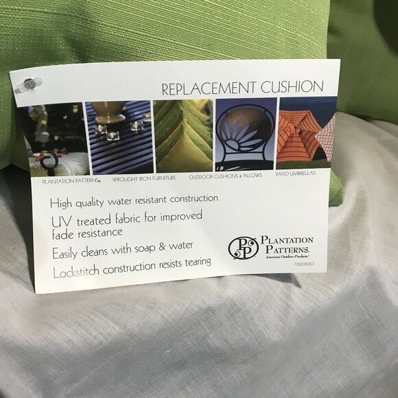 Outdoor Throw Pillow Collection Set of 3 Sage Green Plantation Patterns - Picture 4 of 10